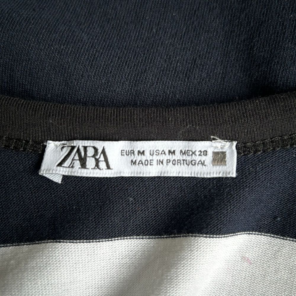 Womens ZARA stripped tank dress size medium cotton midi summer lounge sleeveless - Picture 7 of 7